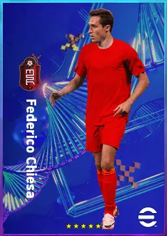 Federico Chiesa eFootball 2026 player card, 83 OVR LWF