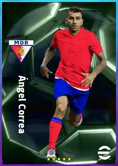 Ángel Correa eFootball 2026 player card, 82 OVR RWF