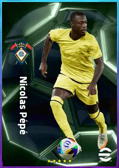 Nicolas Pépé eFootball 2026 player card, 79 OVR RWF