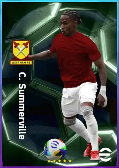 C. Summerville eFootball 2026 player card, 81 OVR RWF