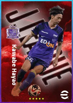 Kawabe Hayao eFootball 2026 player card, 78 OVR CMF