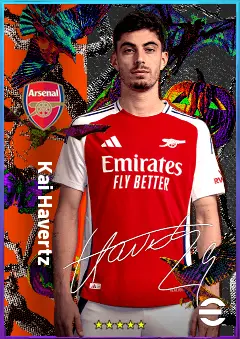 Kai Havertz eFootball 2026 player card, 82 OVR LB