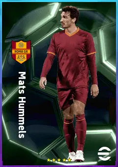 Mats Hummels eFootball 2026 player card, 82 OVR CB