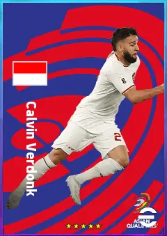 Calvin Verdonk eFootball 2026 player card, 77 OVR LB
