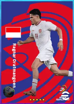Ragnar Oratmangoen eFootball 2026 player card, 76 OVR LWF