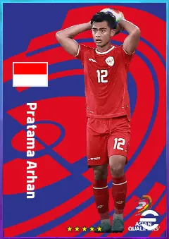 Pratama Arhan eFootball 2026 player card, 73 OVR LB