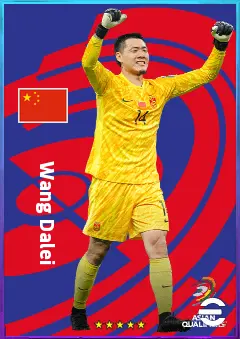 Wang Dalei eFootball 2026 player card, 76 OVR GK