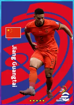Jiang Guangtai eFootball 2026 player card, 77 OVR CB
