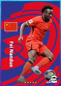 Fei Nanduo eFootball 2026 player card, 76 OVR RWF