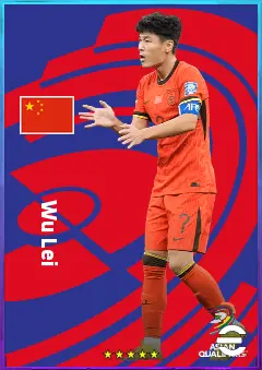 Wu Lei eFootball 2026 player card, 78 OVR CF