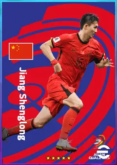 Jiang Shenglong eFootball 2026 player card, 77 OVR CB