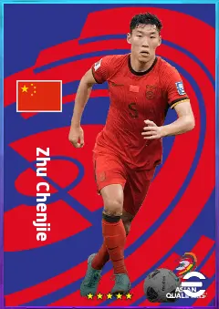 Zhu Chenjie eFootball 2026 player card, 77 OVR CB