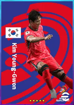 Kim Young-Gwon eFootball 2026 player card, 77 OVR CB
