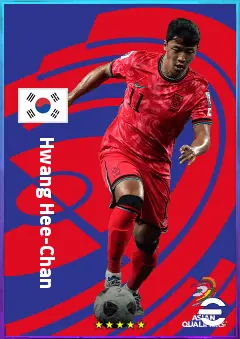 Hwang Hee-Chan eFootball 2026 player card, 81 OVR CF