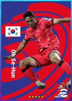Oh Se-Hun eFootball 2026 player card, 76 OVR CF