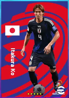 Itakura Ko eFootball 2026 player card, 80 OVR CB