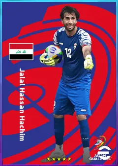 Jalal Hassan Hachim eFootball 2026 player card, 74 OVR GK