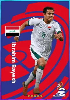 Ibrahim Bayesh eFootball 2026 player card, 77 OVR RWF