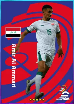 Amir Al Ammari eFootball 2026 player card, 75 OVR CMF