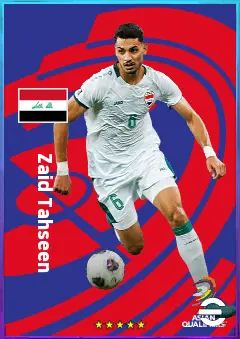 Zaid Tahseen eFootball 2026 player card, 74 OVR CB