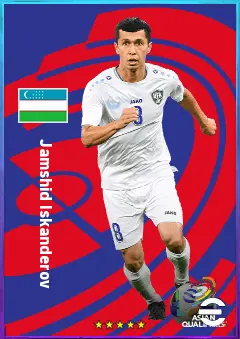 Jamshid Iskanderov eFootball 2026 player card, 75 OVR AMF