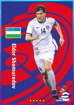Eldor Shomurodov eFootball 2026 player card, 78 OVR CF