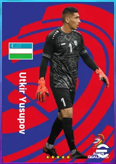 Utkir Yusupov eFootball 2026 player card, 76 OVR GK