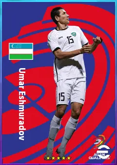 Umar Eshmuradov eFootball 2026 player card, 76 OVR CB