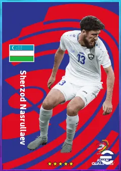 Sherzod Nasrullaev eFootball 2026 player card, 75 OVR LB