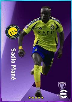 Sadio Mané eFootball 2026 player card, 82 OVR LWF