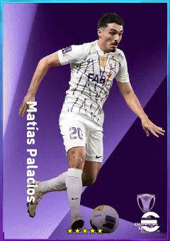 Matías Palacios eFootball 2026 player card, 77 OVR AMF