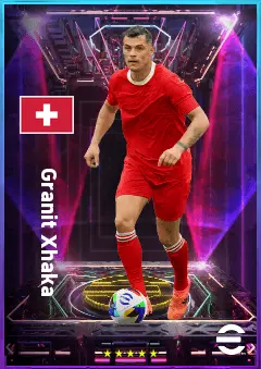 Granit Xhaka eFootball 2026 player card, 82 OVR CMF