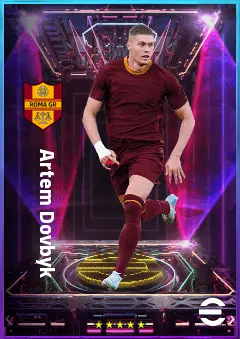 Artem Dovbyk eFootball 2026 player card, 82 OVR CF