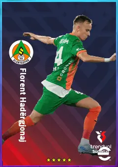 Florent Hadërgjonaj eFootball 2026 player card, 77 OVR RB