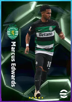 Marcus Edwards eFootball 2026 player card, 81 OVR RWF
