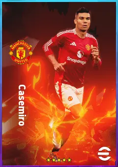 Casemiro eFootball 2026 player card, 82 OVR DMF
