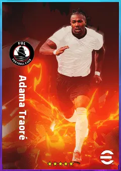 Adama Traoré eFootball 2026 player card, 79 OVR RWF