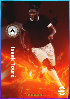 Isaak Touré eFootball 2026 player card, 78 OVR CB