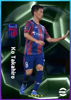 Ko Takahiro eFootball 2026 player card, 76 OVR CMF
