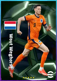 Wout Weghorst eFootball 2026 player card, 81 OVR CF