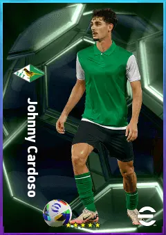 Johnny Cardoso eFootball 2026 player card, 80 OVR DMF