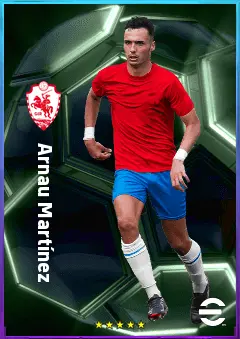 Arnau Martínez eFootball 2026 player card, 82 OVR RB