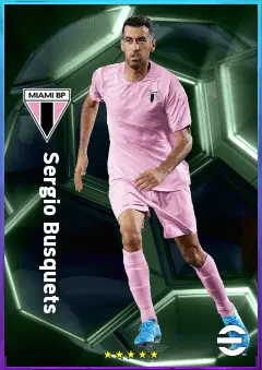 Sergio Busquets eFootball 2026 player card, 82 OVR DMF