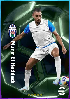 Munir El Haddadi eFootball 2026 player card, 78 OVR RWF