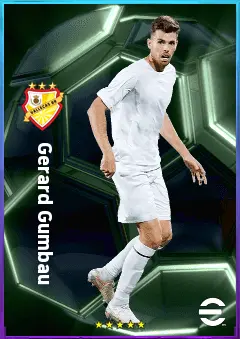Gerard Gumbau eFootball 2026 player card, 78 OVR CMF