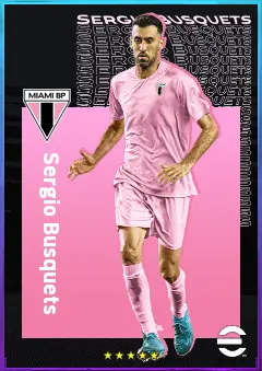 Sergio Busquets eFootball 2026 player card, 82 OVR DMF