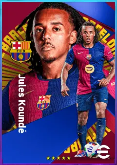 Jules Koundé eFootball 2026 player card, 84 OVR RB
