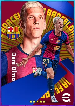 Dani Olmo eFootball 2026 player card, 83 OVR AMF