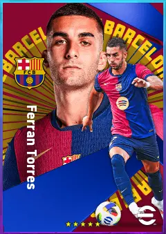Ferran Torres eFootball 2026 player card, 83 OVR LWF