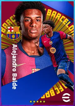 Alejandro Balde eFootball 2026 player card, 82 OVR LB